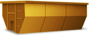 yellow dumpster